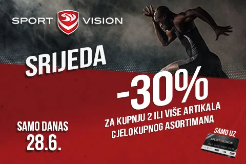 SPORT VISION SRIJEDA DONOSI NAJLUĐE POPUSTE!